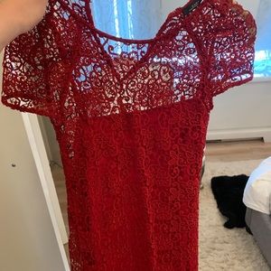 Zara Women’s Red lace Dress